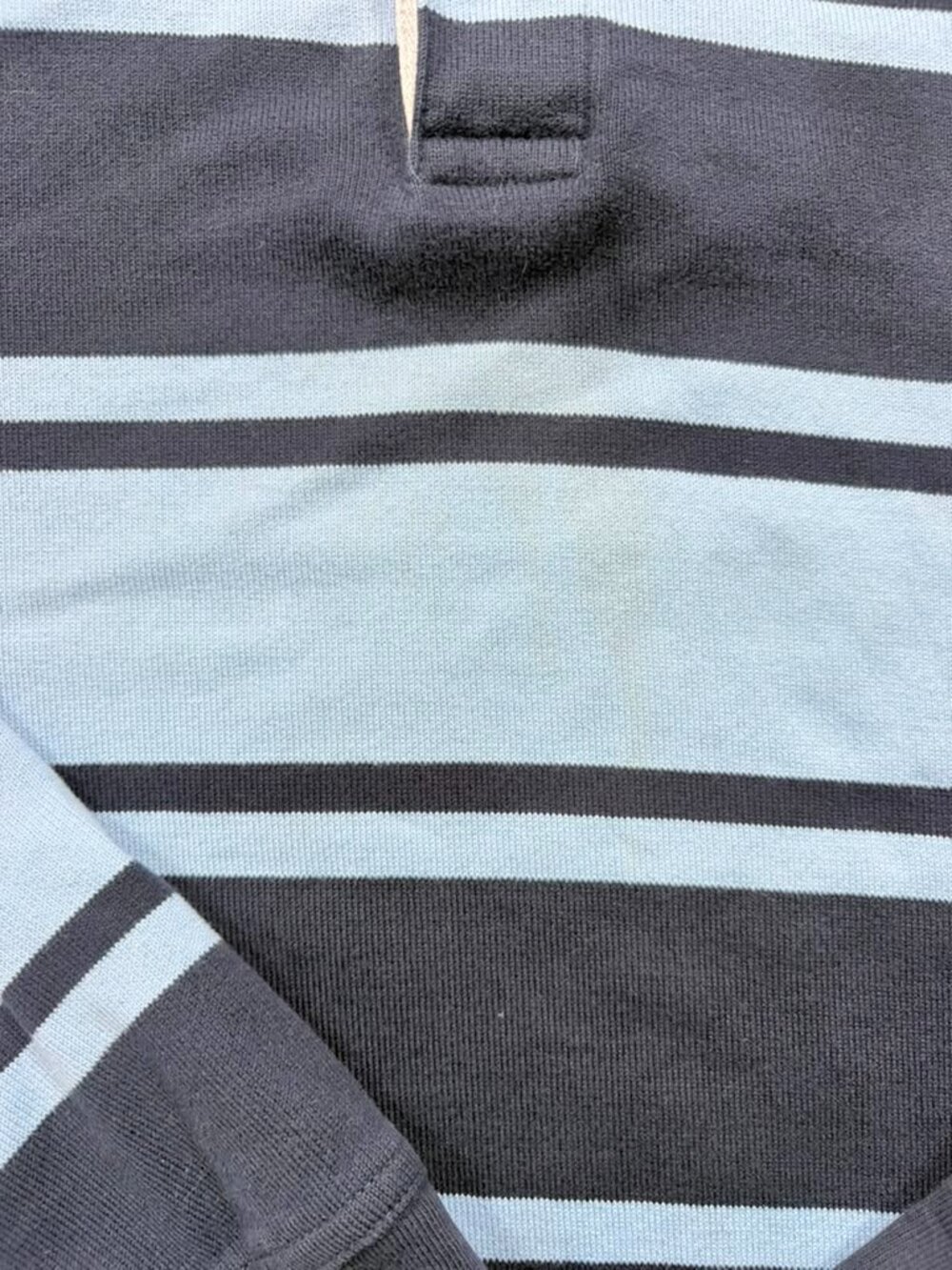 Brooks Brothers Rugby Shirt XXL Blue Stripe Long Sleeve Golden Fleece - Picture 7 of 10